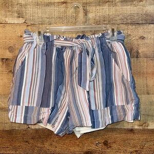 Onetheland striped boho shorts